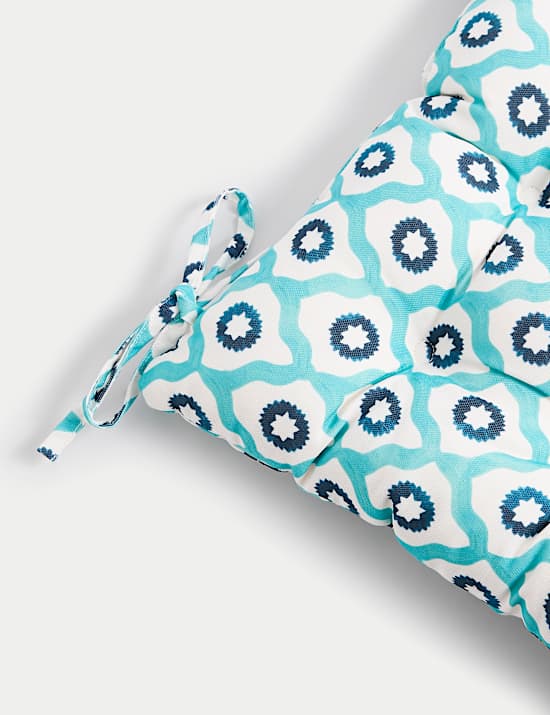 Set of 2 Geometric Outdoor Seat Pads