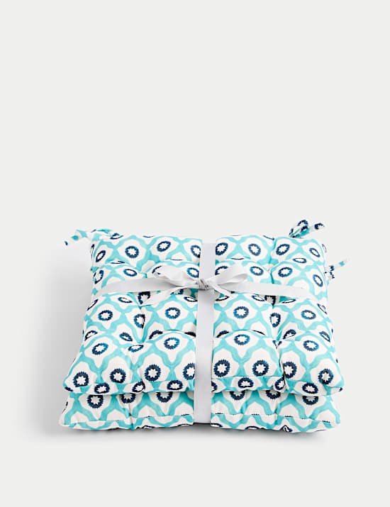 Set of 2 Geometric Outdoor Seat Pads