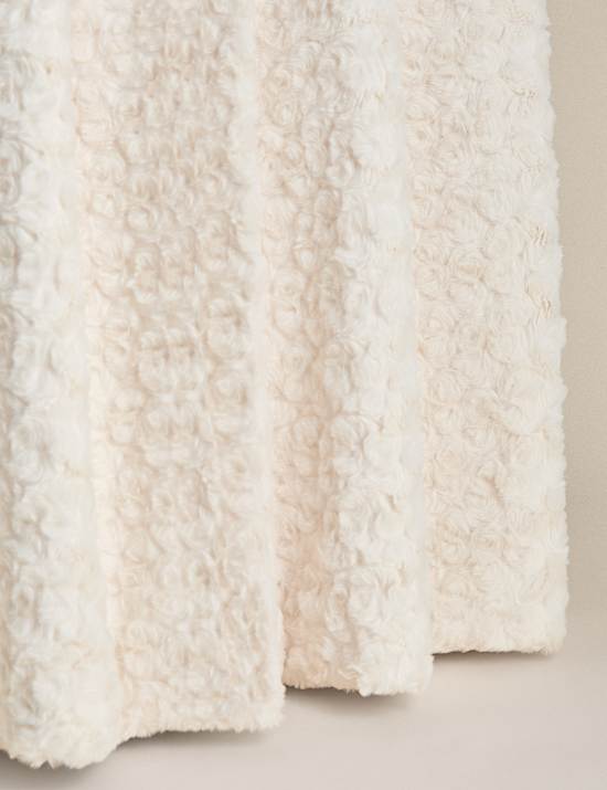 Large Textured Faux Fur Throw