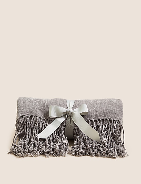 Chenille Plain Throw