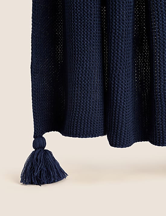 Knitted Tassel Throw