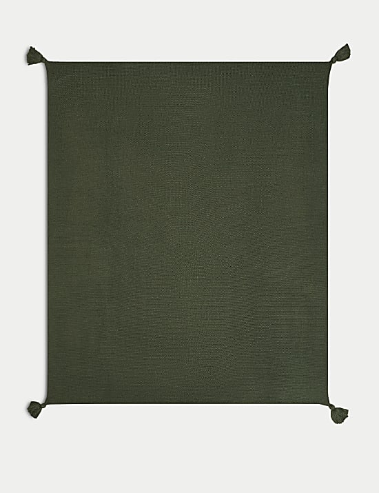 Knitted Tassel Throw