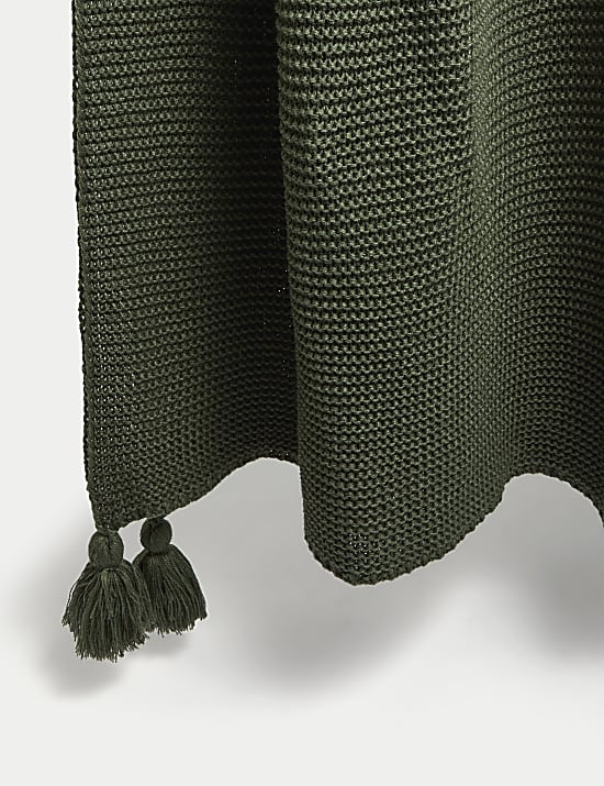 Knitted Tassel Throw