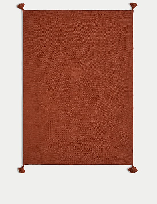 Knitted Tassel Throw