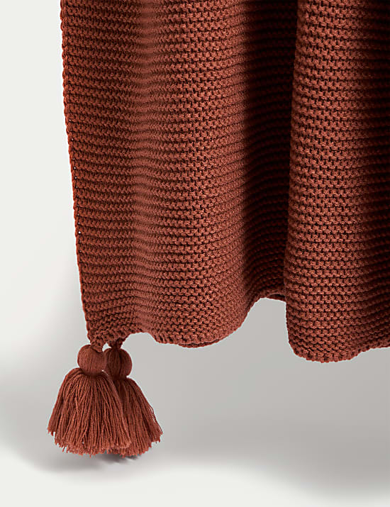 Knitted Tassel Throw