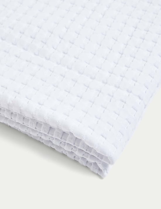 Pure Cotton Large Waffle Throw