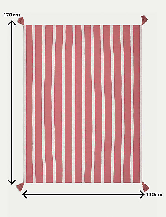 Pure Cotton Striped Lightweight Throw