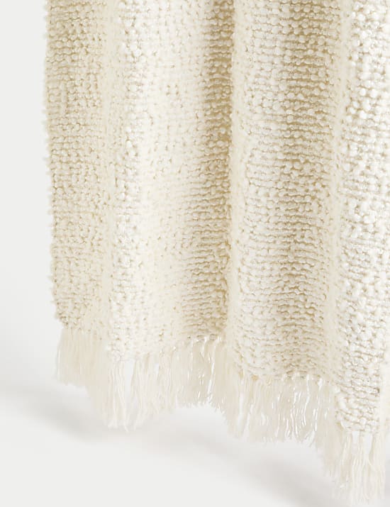 Pure Cotton Bouclé Throw