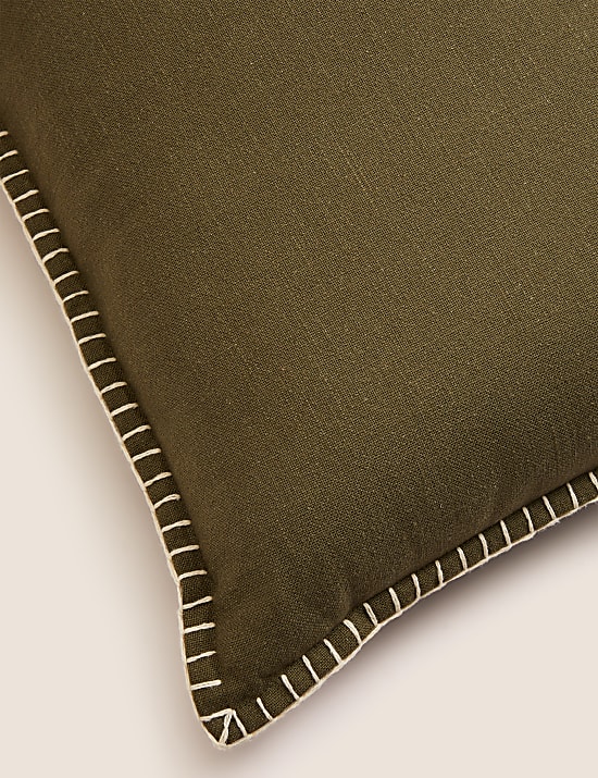 Poduszka dekoracyjna z ozdobnym ściegiem 100% bawełny