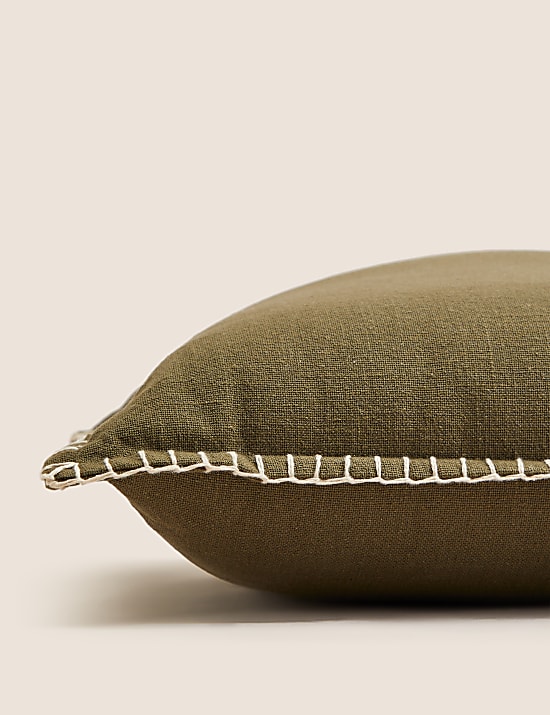 Poduszka dekoracyjna z ozdobnym ściegiem 100% bawełny