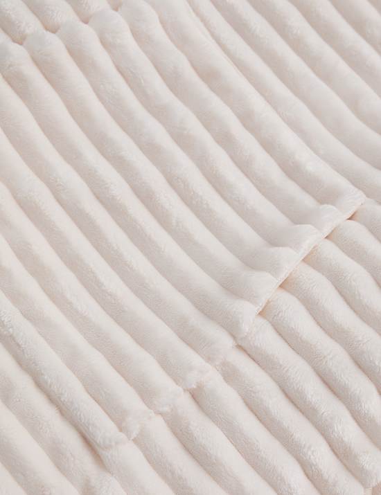 Ribbed Fleece Hooded Blanket