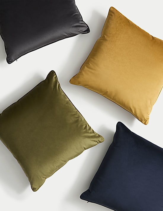 Velvet Piped Large Cushion