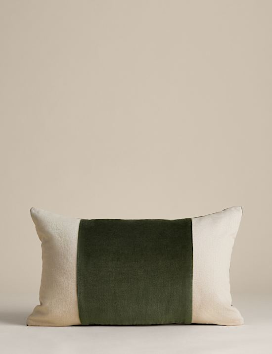 Velvet Panel Bolster Cushion