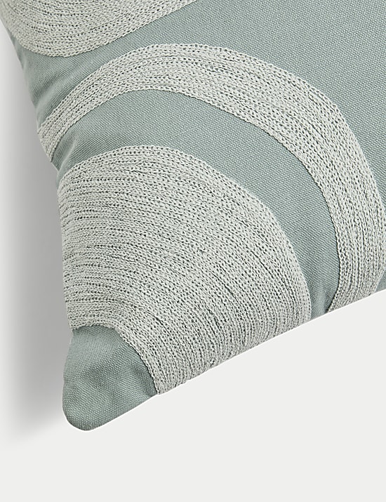 Pure Cotton Swirl Embroidered Cushion