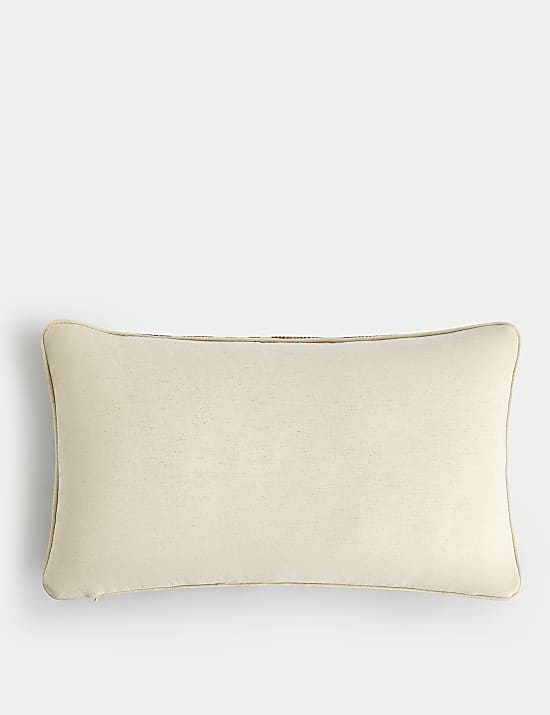 Cotton Rich Checked Bolster Cushion