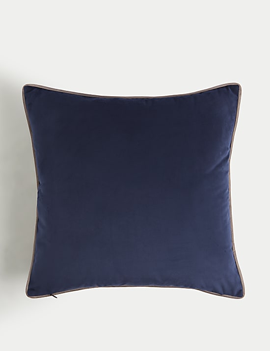 Velvet Bird Embellished Cushion