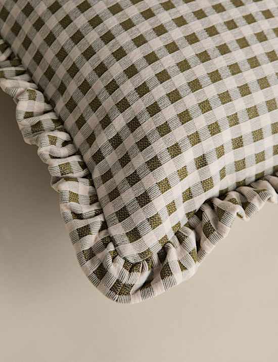 Chenille Woven Gingham Cushion