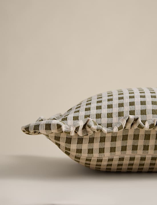 Chenille Woven Gingham Cushion