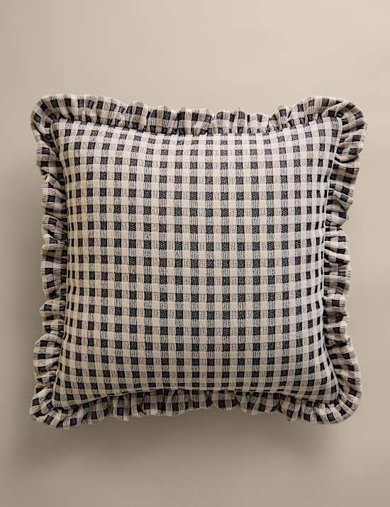 Chenille Woven Gingham Cushion