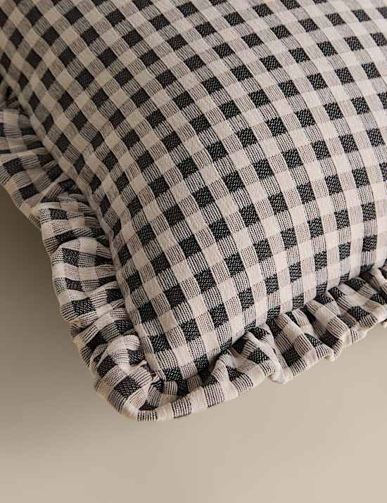 Chenille Woven Gingham Cushion