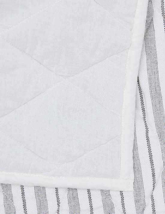 Pure Cotton Striped Quilted Bedspread