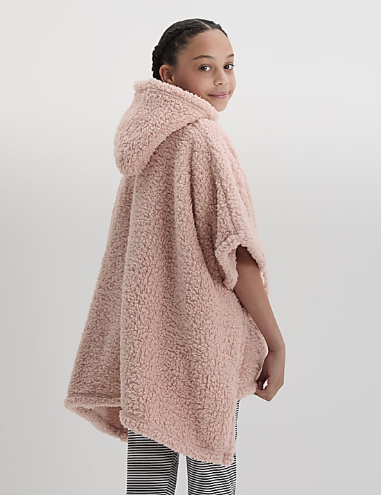 Manta con capucha polar de peluche