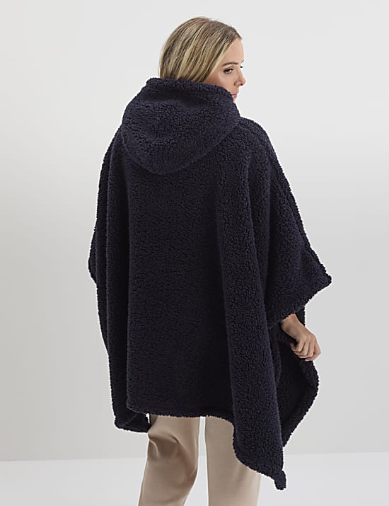 Teddy Fleece Hooded Blanket