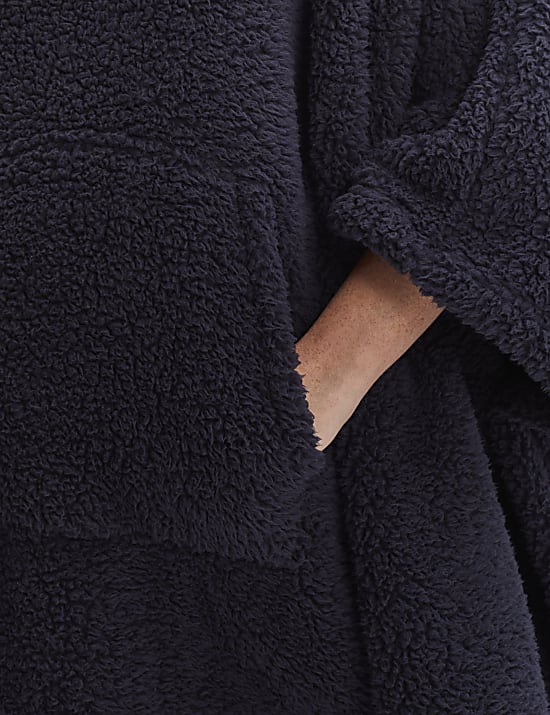 Teddy Fleece Hooded Blanket