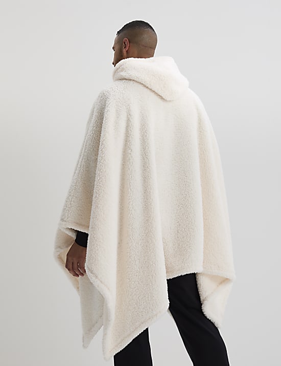 Teddy Fleece Hooded Blanket