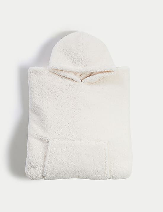 Teddy Fleece Hooded Blanket