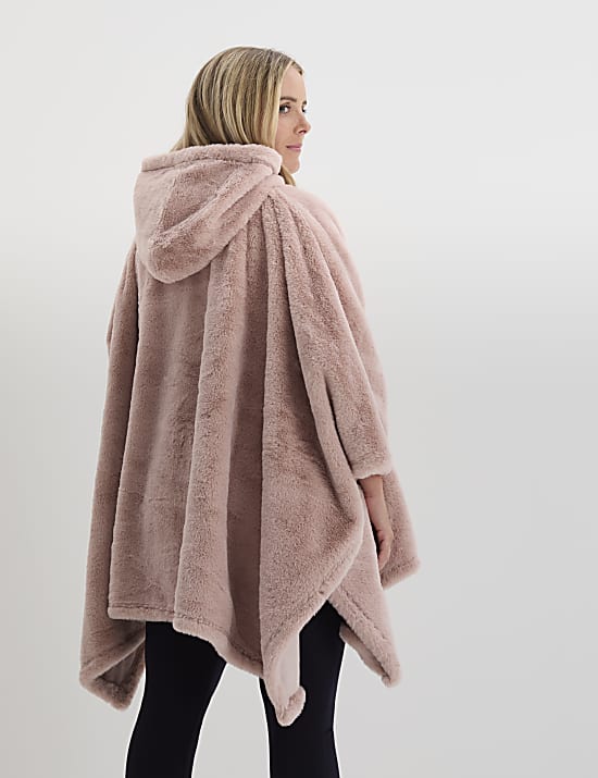 Supersoft Faux Fur Hooded Blanket
