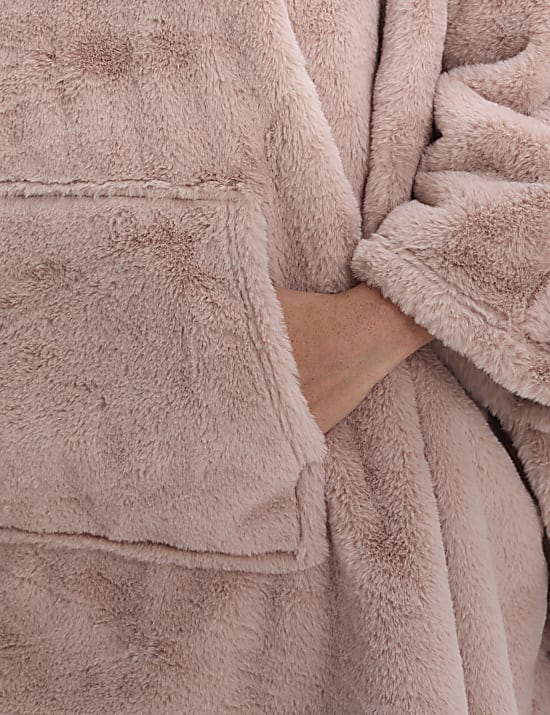 Supersoft Faux Fur Hooded Blanket