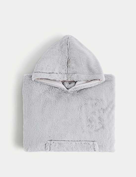 Manta con capucha imitación de piel supersuave