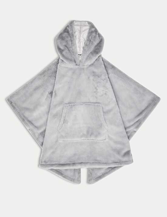 Manta con capucha imitación de piel supersuave