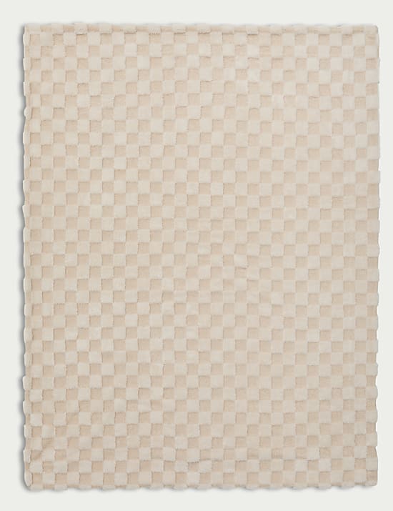 Fleece Checked Throw