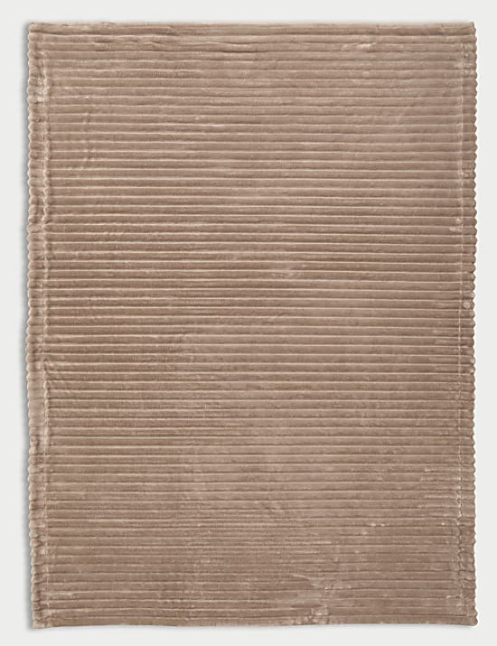 Ribbed Fleece Throw
