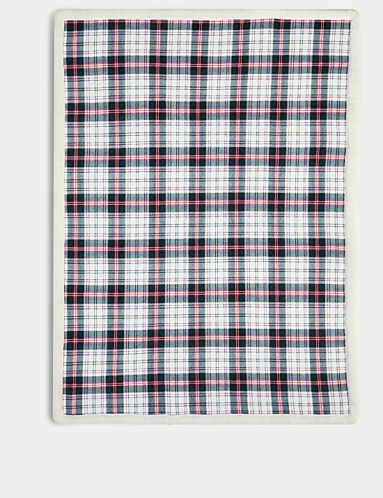 Borg Fleece Check Throw