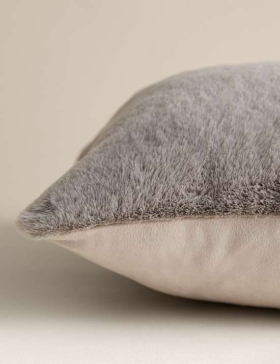 Supersoft Faux Fur Large Bolster Cushion