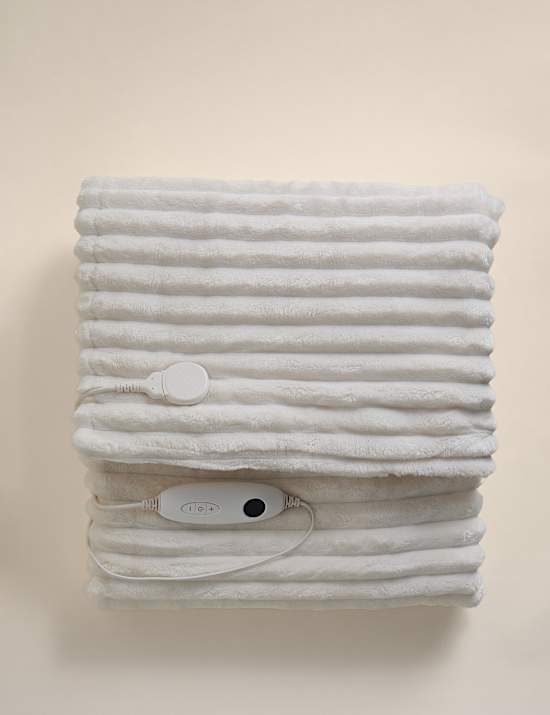 Ribbed Fleece Electric Throw