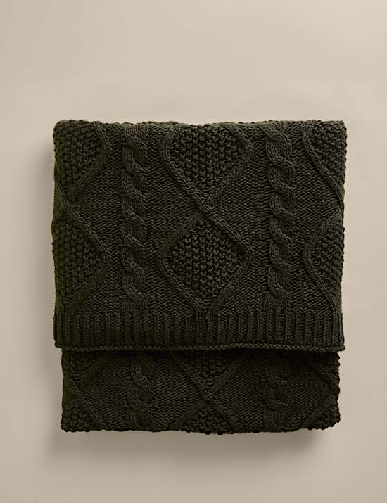 Cable Knit Throw