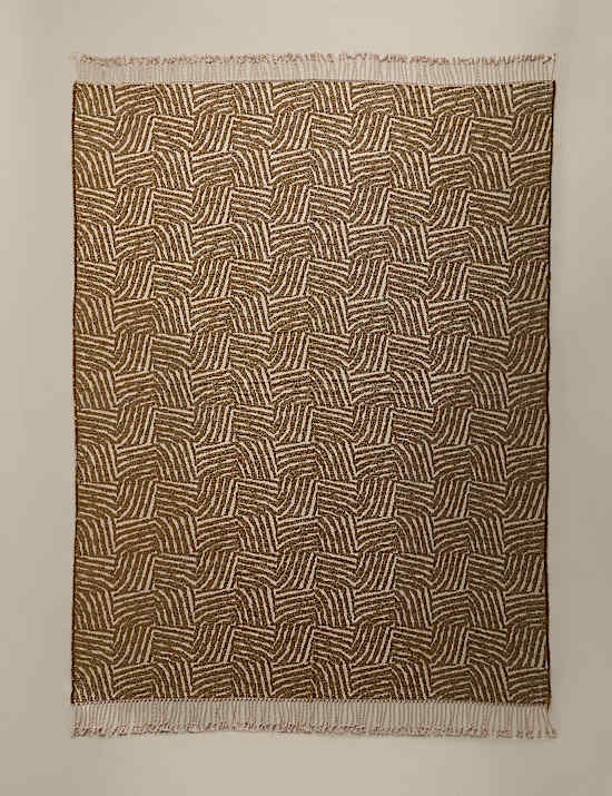 Cotton Rich Geometric Throw