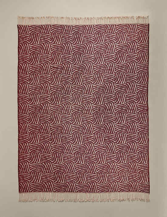 Cotton Rich Geometric Throw