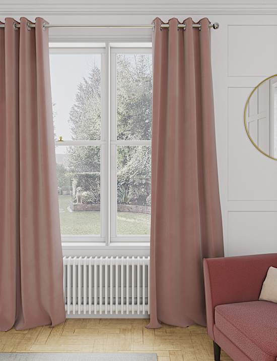Velvet Eyelet Curtains