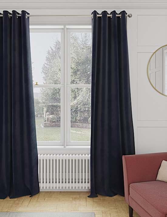 Velvet Eyelet Curtains