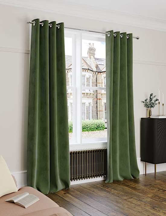Velvet Eyelet Curtains