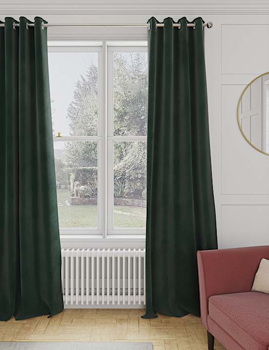 Velvet Eyelet Curtains