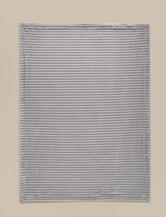 Fleece Ribbed Throw