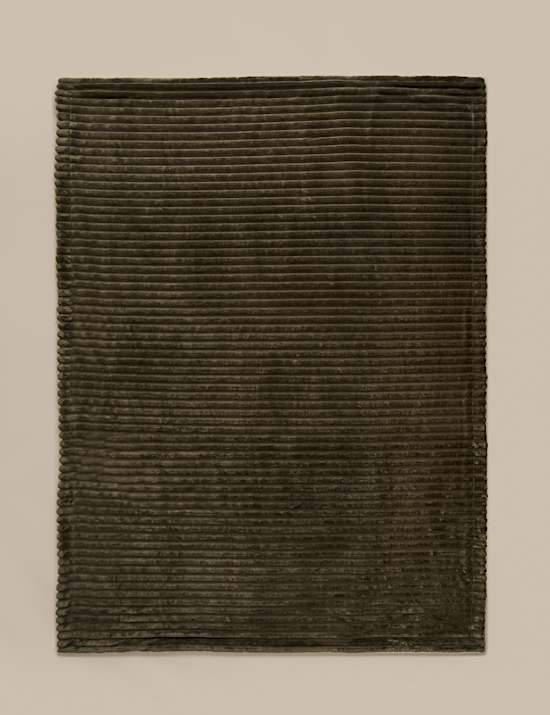 Fleece Ribbed Throw