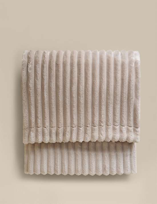 Fleece Ribbed Throw