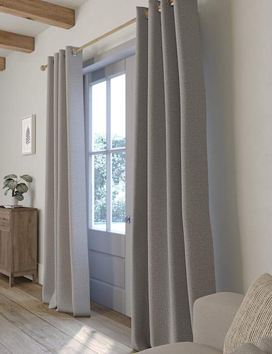 Brushed Eyelet Ultra Thermal Blackout Curtains